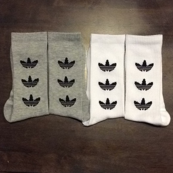 2 pairs of Adidas Trefoil Socks - Picture 4 of 5
